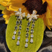 "Virentia" Green Bow Earrings width=100 