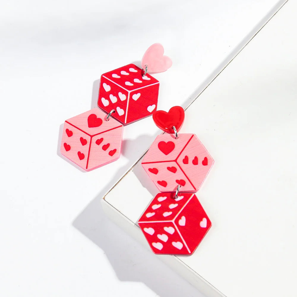 "Tlaloria" Heart Drop Earrings