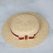 "Buster" Pork Pie Straw Hat width=100 