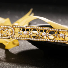 "Leocadia" Crystal Pearl Tiara