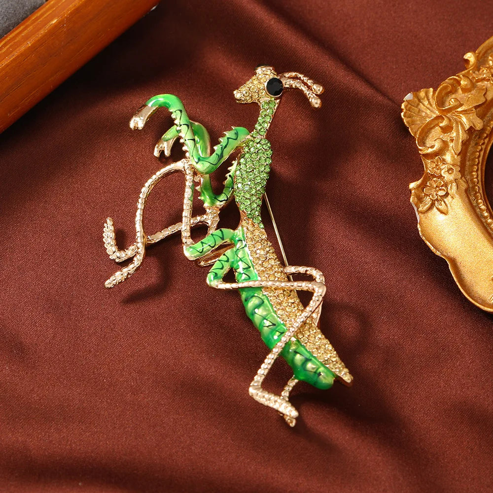 "Osirette" Mantis Brooch