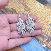 "Novira" Glass Dangle Earrings width=100 