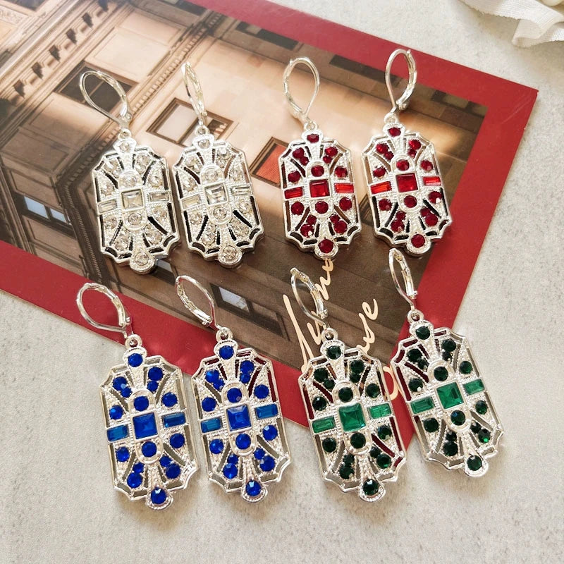 "Novira" Glass Dangle Earrings