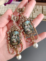 "Iconia" Portrait Stud Earrings width=100 