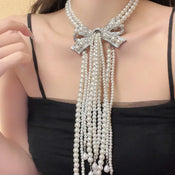 "Thalia" Butterfly Pearl Necklace width=100 