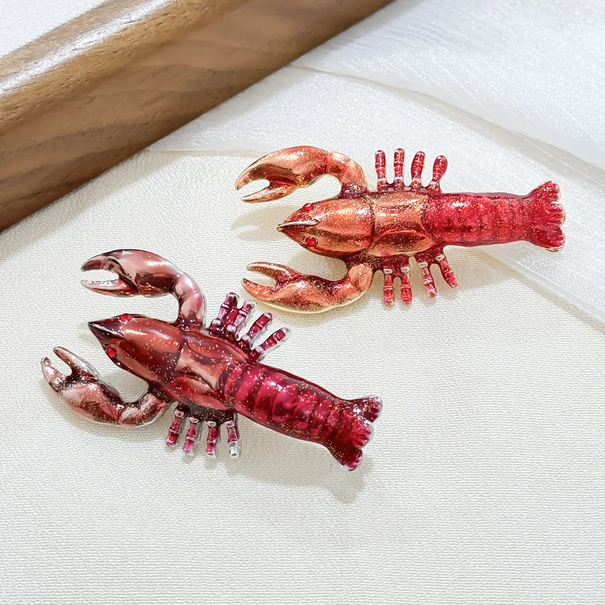 "Norwessa" Enamel Lobster Brooch