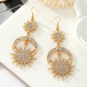 "Stellamor" Star Moon Earrings width=100 