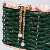 "Perlita" Pearl Beaded Clutch width=100 