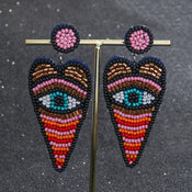 "Khensetra" Eye Heart Drop Earrings width=100 
