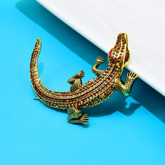 "Bellatrix" Rhinestone Gator Brooch