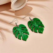 "Palmyra" Tropical Leaf Earrings width=100 