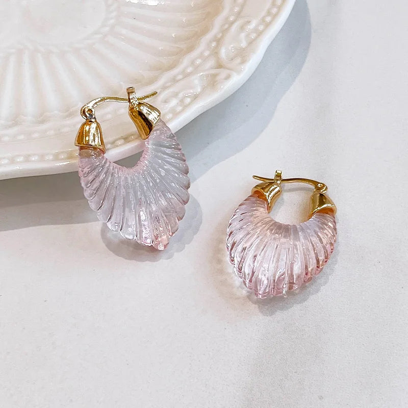 "Astriva" Art Deco Hoop Earrings