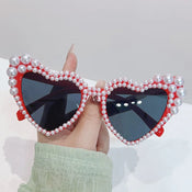 "Lallia" Pearl Heart Sunglasses width=100 
