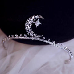 "Corinna" Rhinestone Moon Tiara Headband