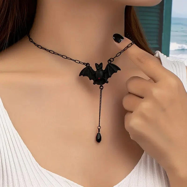 "Noctyra" Gothic Bat Choker