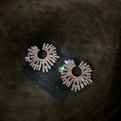 "Mornessa" Rhinestone Stud Earrings width=100 