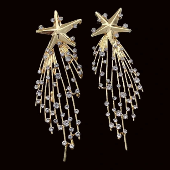 "Ethelind" Stars Drop Earrings
