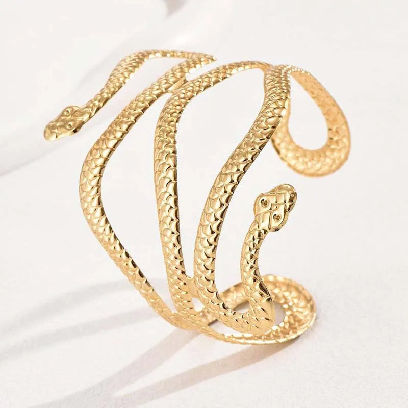 "Nolwenn" Snake Cuff Bracelet