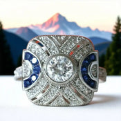 "Helionis" Palace Rhinestone Ring width=100 
