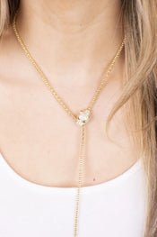 "Leontios" Leopard Lariat Necklace width=100 