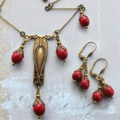 "Meliscia" Floral Necklace Set width=100 