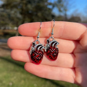 "Haemora" Bloody Heart Earrings width=100 