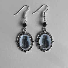 "Vesperine" Vampire Cameo Earrings