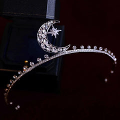 "Corinna" Rhinestone Moon Tiara Headband