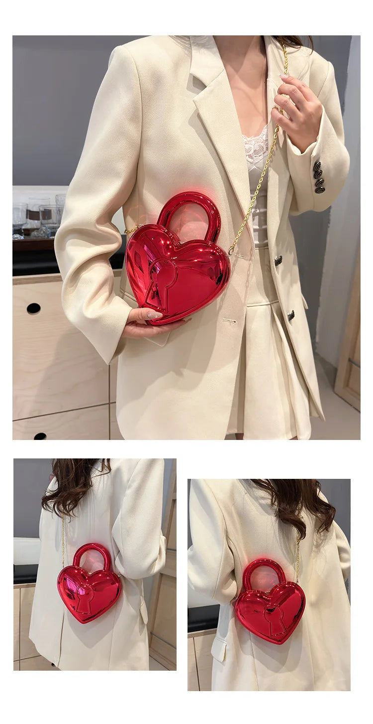 "Drusina" Heart Padlock Handbag