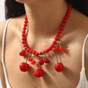"Andryelle" Cherry Pendant Necklace width=100 