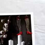 "Stiltara" Legs Tassel Earrings width=100 