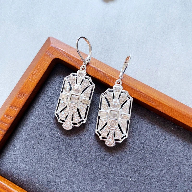 "Novira" Glass Dangle Earrings