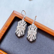 "Novira" Glass Dangle Earrings width=100 