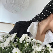 "Phyllida" Pearl Mesh Snood Hat width=100 