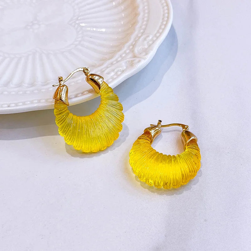 "Astriva" Art Deco Hoop Earrings