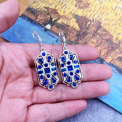 "Novira" Glass Dangle Earrings width=100 