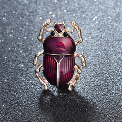 "Scaravella" Beetle Enamel Brooch