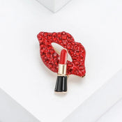 "Aurielle" Lipstick Brooch width=100 