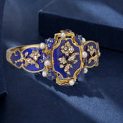 "Philomara" Retro Pearl Ring width=100 