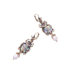 "Tacita" Beetle Shell Earrings