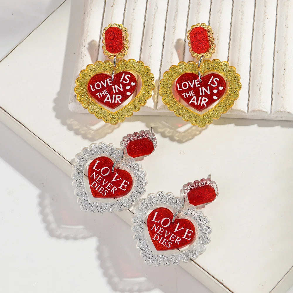 "Tlaloria" Heart Drop Earrings