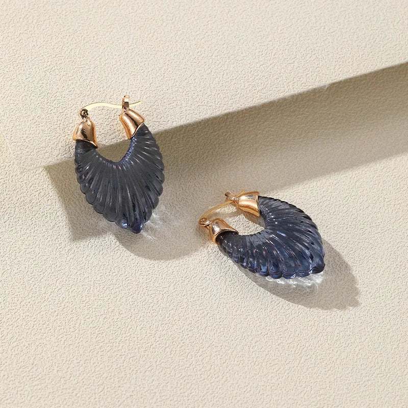 "Astriva" Art Deco Hoop Earrings