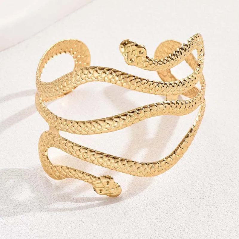 "Nolwenn" Snake Cuff Bracelet