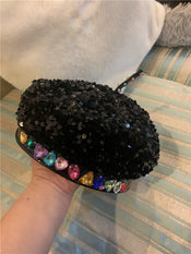 "Sequina" Sequin Party Beret width=100 