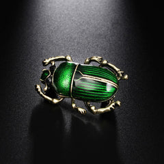 "Scaravella" Beetle Enamel Brooch