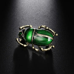 "Scaravella" Beetle Enamel Brooch