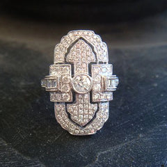 "Camyssia" Art Deco Cocktail Ring