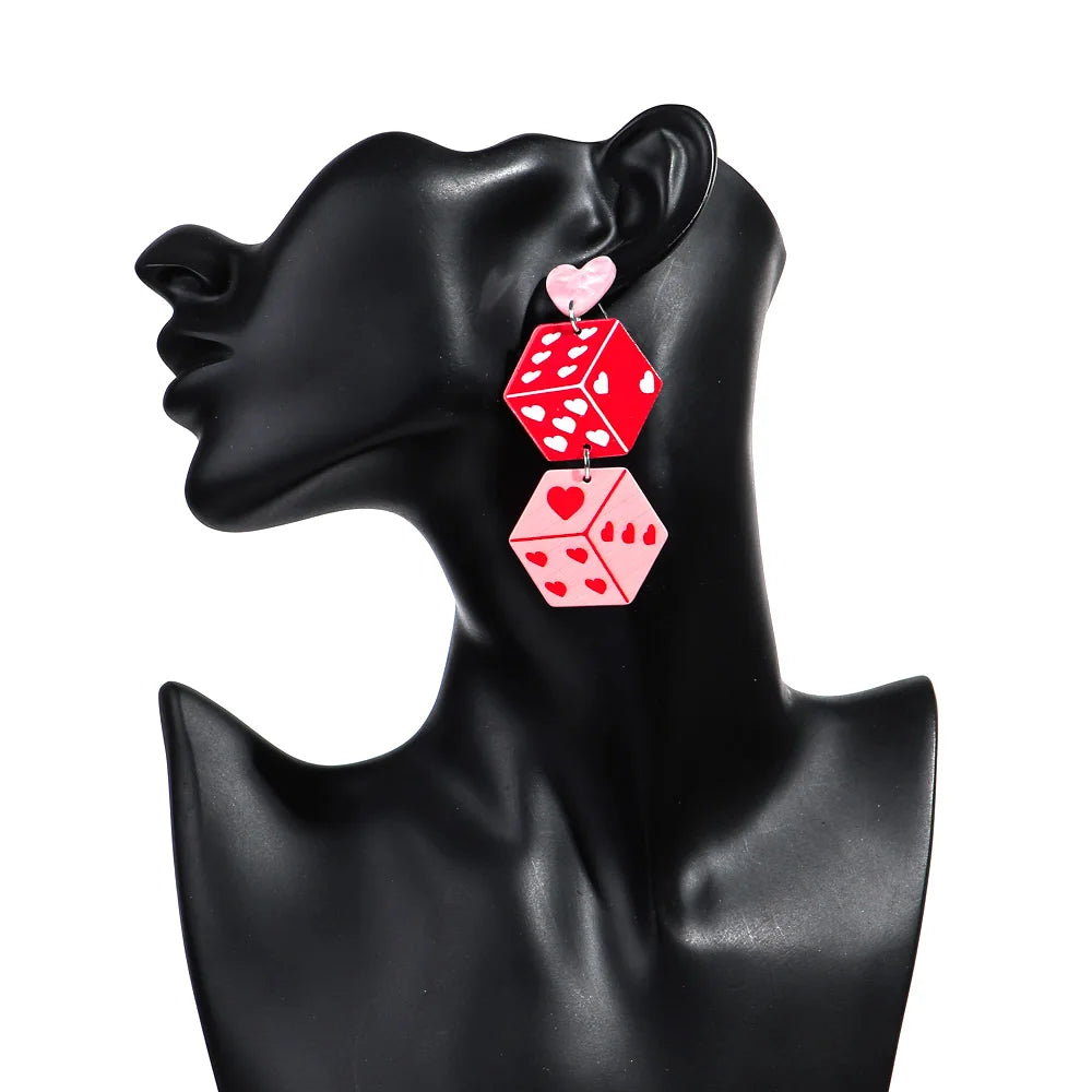 "Tlaloria" Heart Drop Earrings
