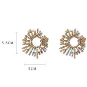 "Mornessa" Rhinestone Stud Earrings width=100 