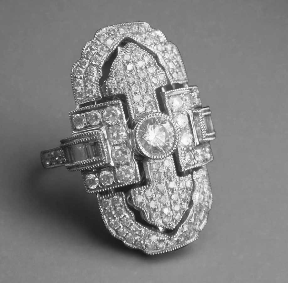 "Camyssia" Art Deco Cocktail Ring